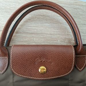 Longchamp Le Pliage Small Khaki Tote